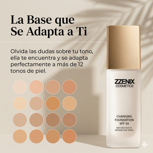 ZZENIX® - BASE ADAPTATIVA ANTIEDAD 4 EN 1 SPF50